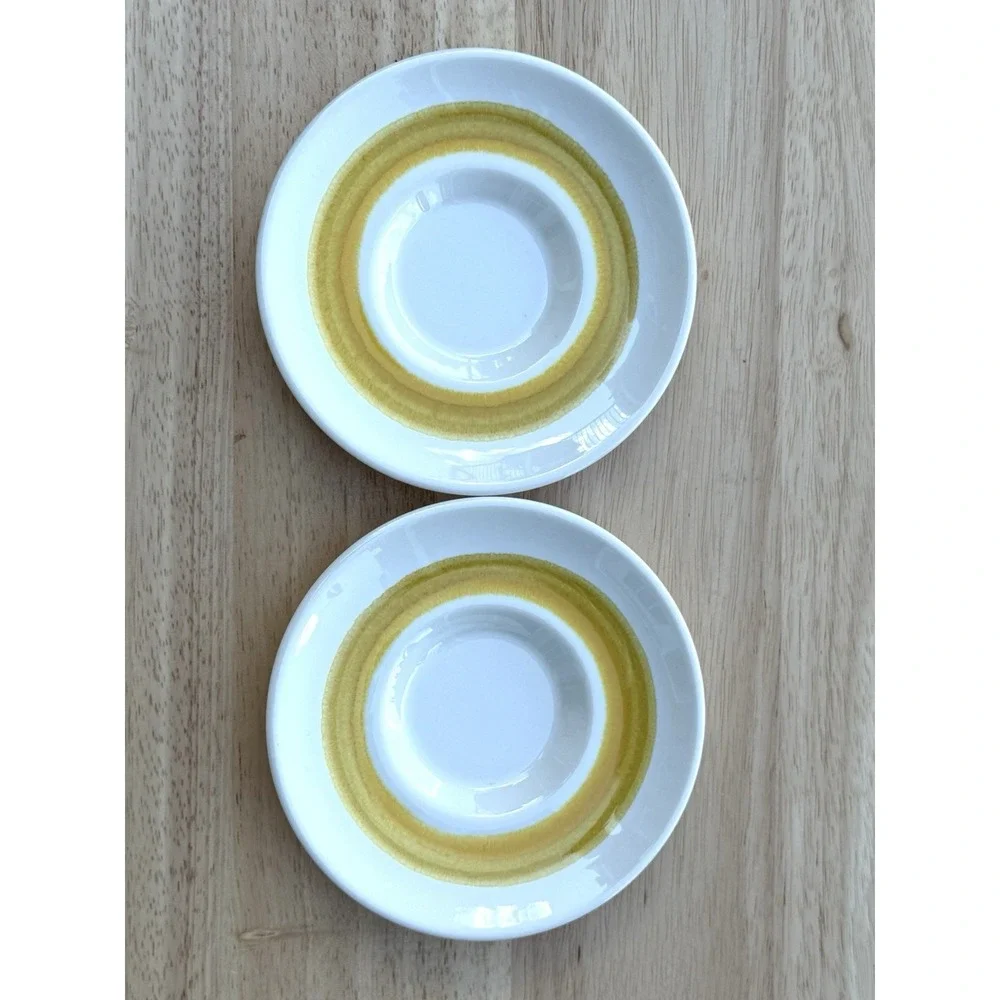 Franciscan Sundance Vtg Set of 2 Coffee Saucer Replacement Retro Earthenware USA